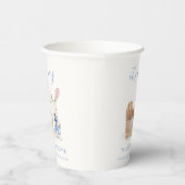 Minimalistische Boho wandelwagen Konijn Jongen Bab Papieren Bekers (Rechts)