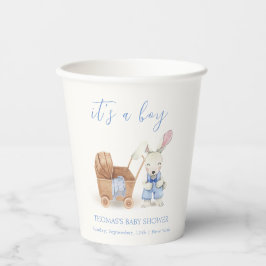 Minimalistische Boho wandelwagen Konijn Jongen Bab Papieren Bekers