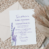 Minimalistische Boho Waterverf Lavendel Bloemenbru Kaart