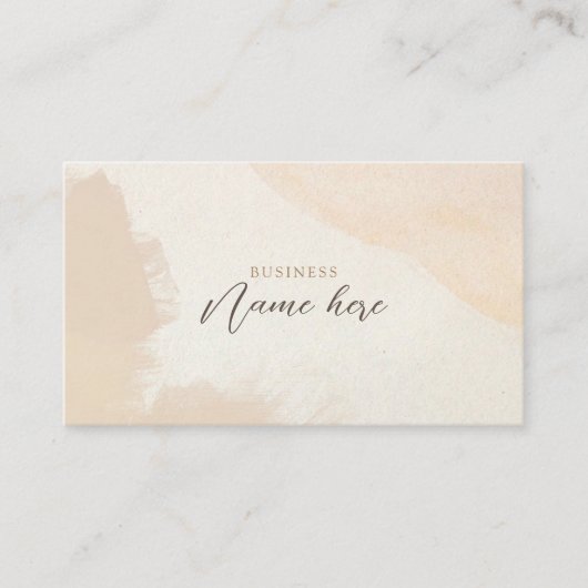 Minimalistische Boho Waterverf Professioneel Eenvo Visitekaartje (Voorkant)