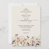 Minimalistische Boho waterverf wilde bloemen herfs Kaart (Voorkant)