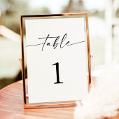 Minimalistische Boho Wedding Table Numbers Aankondiging