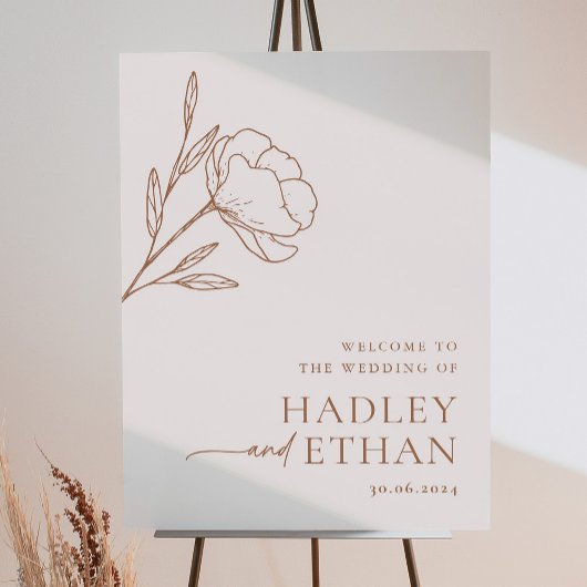 Minimalistische Boho Wedding Welcome Sign Poster F