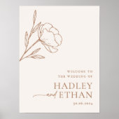 Minimalistische Boho Wedding Welcome Sign Poster F (Voorkant)