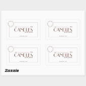 Minimalistische Boho White & Beige kaarsetiketten Rechthoekige Sticker (Vel)