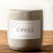 Minimalistische Boho White & Beige kaarsetiketten Rechthoekige Sticker