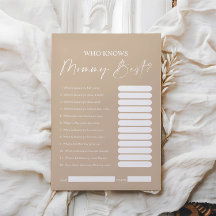 Minimalistische Boho Wie kent Mama Beste Game Kaar