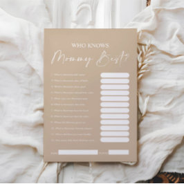 Minimalistische Boho Wie kent Mama Beste Game Kaar