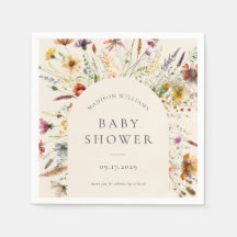 Minimalistische Boho Wildflower Bloemen Baby showe