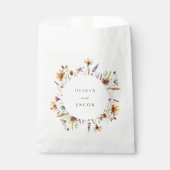 Minimalistische Boho Wildflower Bloemen Bruiloft Bedankzakje (Voorkant)