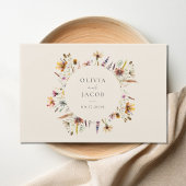 Minimalistische Boho Wildflower Bloemen Bruiloft Gastenboek