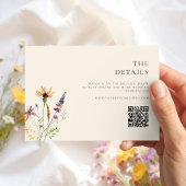Minimalistische Boho Wildflower Bloemen Bruiloft Informatiekaartje