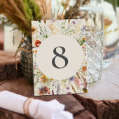 Minimalistische Boho Wildflower Bloemen Bruiloft Kaart