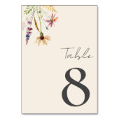 Minimalistische Boho Wildflower Bloemen Bruiloft Kaart (Achterkant)