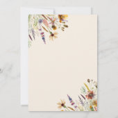 Minimalistische Boho Wildflower Bloemen Bruiloft Save The Date (Achterkant)