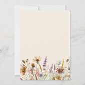 Minimalistische Boho Wildflower Bloemen Bruiloft Save The Date (Achterkant)