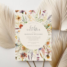 Minimalistische Boho Wildflower Floral Baby shower
