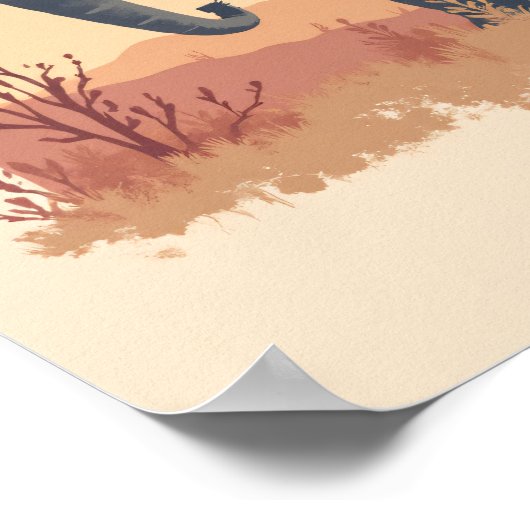 Minimalistische Boho Wise Elephant Abstracte muurk Poster (Hoek)