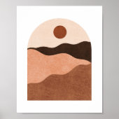 Minimalistische Boho Woestijn Landschapskunst Poster (Voorkant)