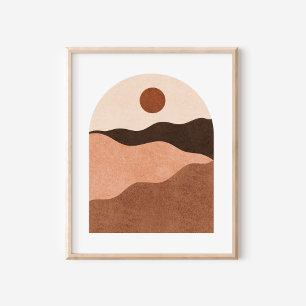 Minimalistische Boho Woestijn Landschapskunst Poster