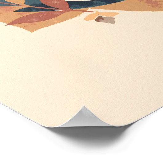 Minimalistische Boho Yin-Yang Wall Art Poster (Hoek)