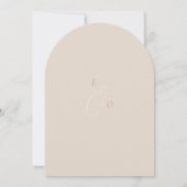 Minimalistische Boho Zand Koper Script Trouw Kaart (Achterkant)