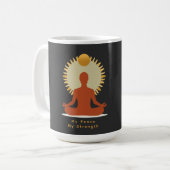 Minimalistische Boho Zon Mandala Vaderdag Koffiemok (Voorkant links)