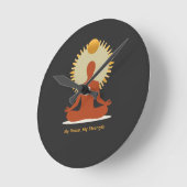 Minimalistische Boho Zon Mandala Vaderdag Ronde Klok (Hoek)