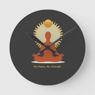Minimalistische Boho Zon Mandala Vaderdag Ronde Klok