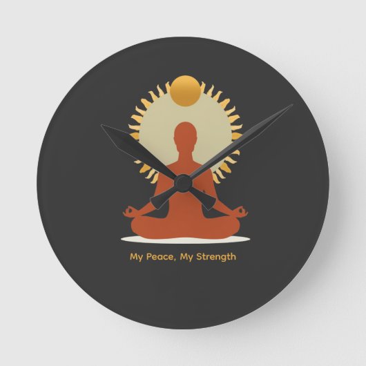Minimalistische Boho Zon Mandala Vaderdag Ronde Klok (Voorkant)
