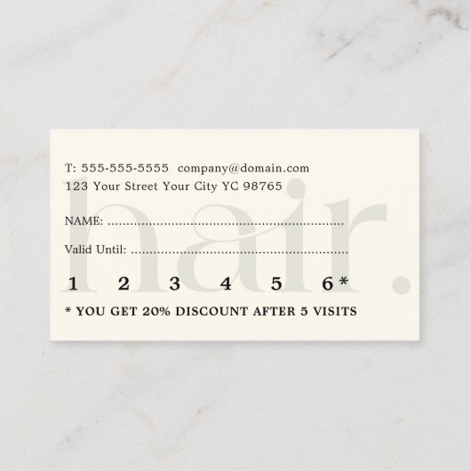 Minimalistische Boho Zwart Wit Beauty Loyalty Kaar (Achterkant)