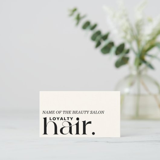 Minimalistische Boho Zwart Wit Beauty Loyalty Kaar (Staand voorkant)