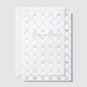 Minimalistische Boho Zwart Wit Bloemen Art Baby sh Vellum Uitnodigingen (Offset (Uitnodiging))