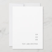 Minimalistische Boho zwart-wit trouwkaart Kaart (Achterkant)