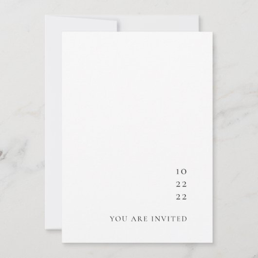 Minimalistische Boho zwart-wit trouwkaart Kaart (Achterkant)