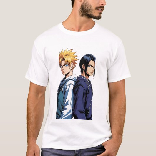 Minimalistische Bold Anime Warrior Shirt (Voorkant)