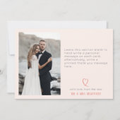 Minimalistische Bold Coral Grey foto Bedankkaart (Achterkant)