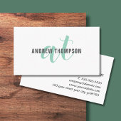 Minimalistische Bold Groen Grijs Wit Consultant Visitekaartje