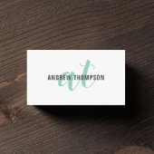 Minimalistische Bold Groen Grijs Wit Consultant Visitekaartje