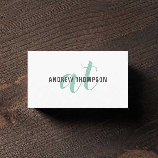 Minimalistische Bold Groen Grijs Wit Consultant Visitekaartje