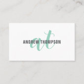 Minimalistische Bold Groen Grijs Wit Consultant Visitekaartje (Voorkant)