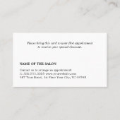 Minimalistische Bold Pastel Brown Salon Coupon (Achterkant)