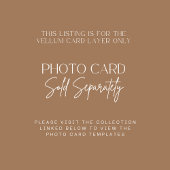 Minimalistische Bold Script Wedding Sla de datum o Vellum Uitnodigingen