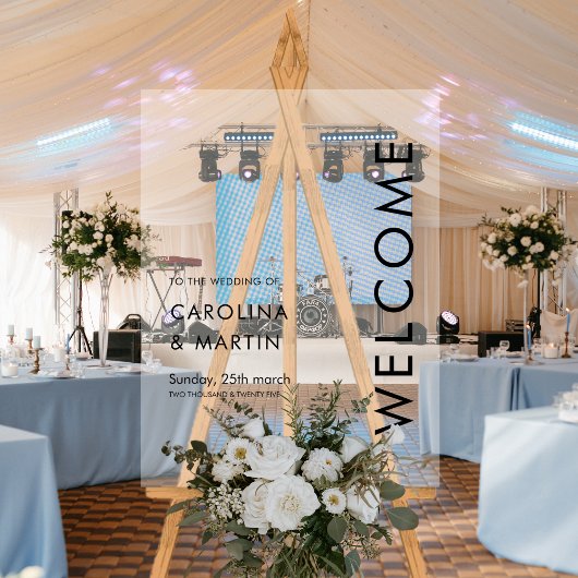 Minimalistische Bold Script Wedding Welkom Acryl Bord