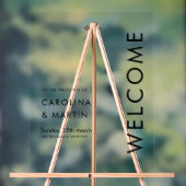 Minimalistische Bold Script Wedding Welkom Acryl Bord (Neutraal)