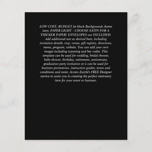 Minimalistische BOLD TYPOGRAFIE Huwelijksuitnodigi Flyer (Achterkant)