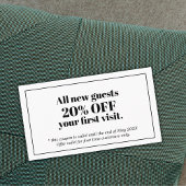 Minimalistische Bold Zwart Wit Salon Coupon