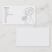 Minimalistische bomen visitekaartje (Voorkant / Achterkant)