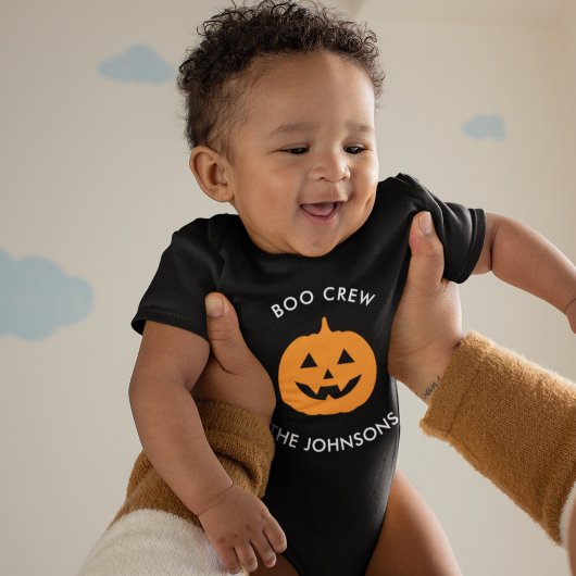 Minimalistische Boo Crew Pompoen – gepersonaliseer Romper