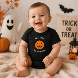 Minimalistische Boo Crew Pompoen – Persoonlijk Romper